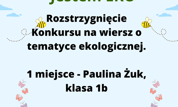 Konkurs na wiersz o tematyce ekologicznej rozstrzygnięty